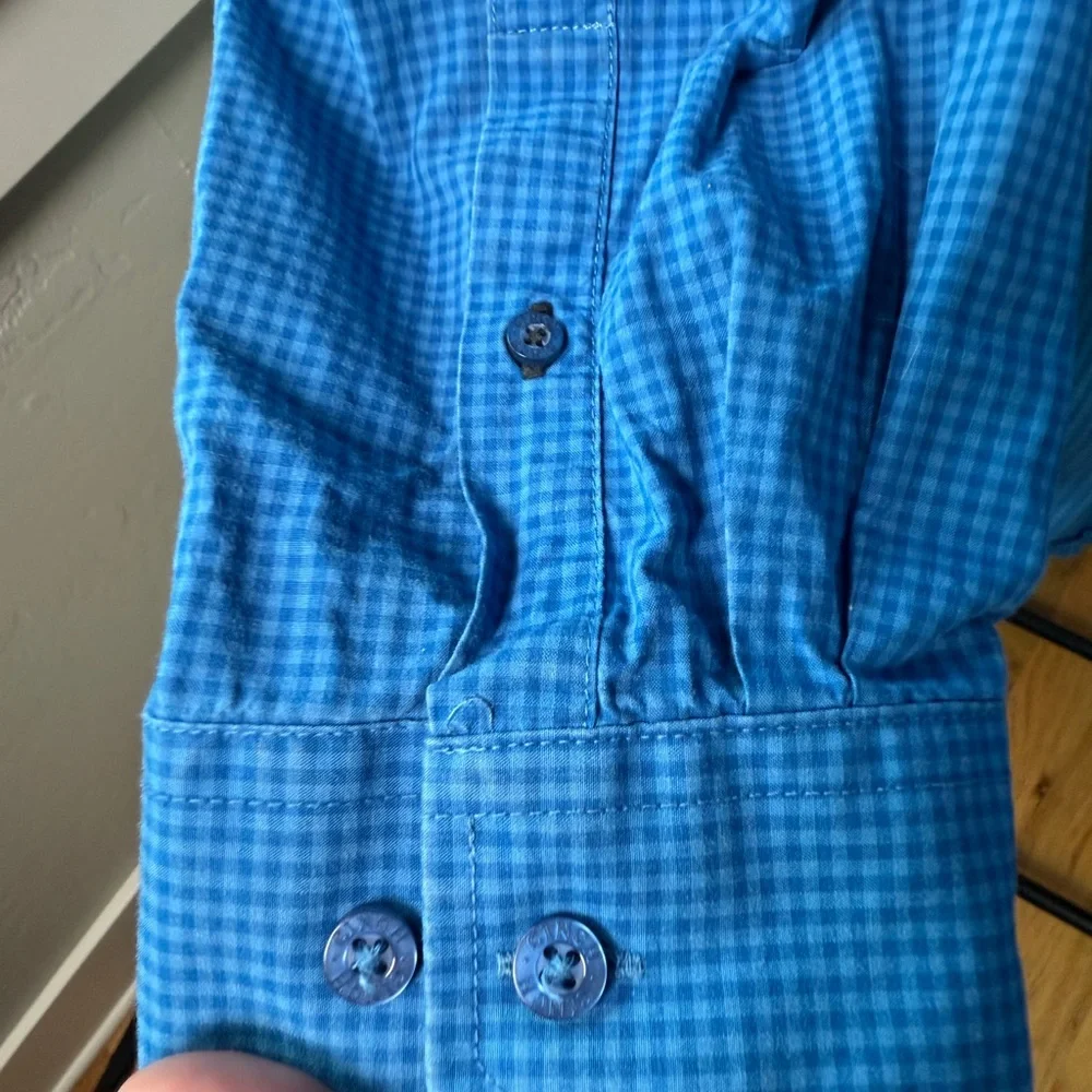 Cinch Men’s Blue Gingham Western Button-Down Shirt 100% Cotton Size XL